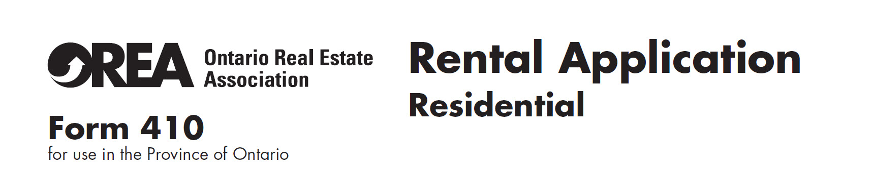 Ontario rental application